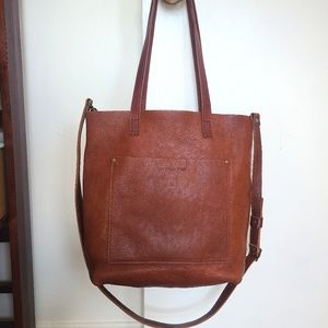 COPY - Portland Leather goods crossbody tote in Nutmeg